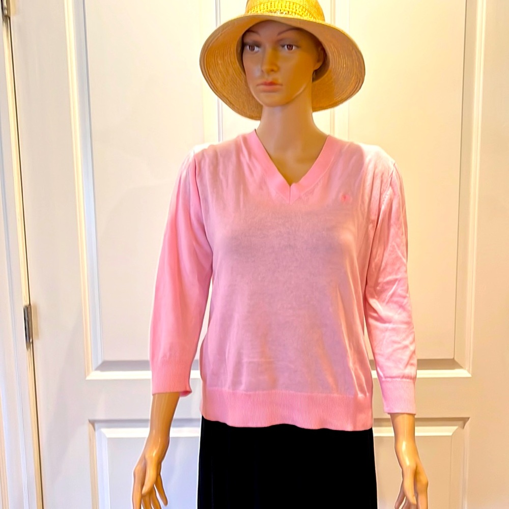 Lilly Pulitzer Pink V-Neck Sweater